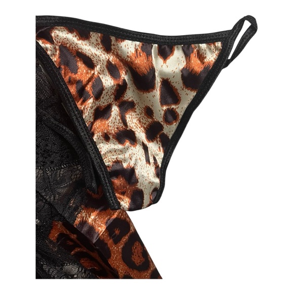 Frederick's of Hollywood Rosalina Rose Lace and Satin Gown in‎ Cheetah Print S - Picture 12 of 15